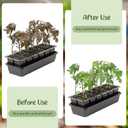 6 Pcs 12-Cell Replacement Capillary Mats, Self Watering Seed Starting Tray Watering Mat for Indoor Greenhouse Gardening (18.5 x 3.54 Inches)