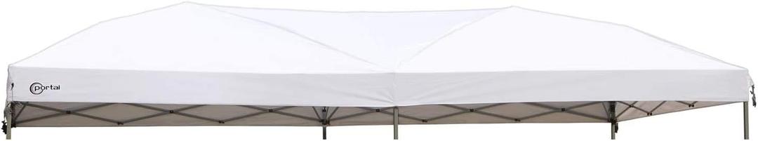 PORTAL 10x20 Canopy Replacement Cover, Pop Up Canopy Tent Top Cover Without Frame Legs Instant Patio Gazebo Pergola Sun Shade, White