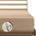 TEXAS LINEN CO. Premium Egyptian Cotton King Size Fitted Sheet Only - 22" Extra Deep Pocket King Fitted Sheet (Taupe), Easy Snug Fit, Soft Cooling Sateen Weave, Luxury Hotel Quality Bottom Sheets