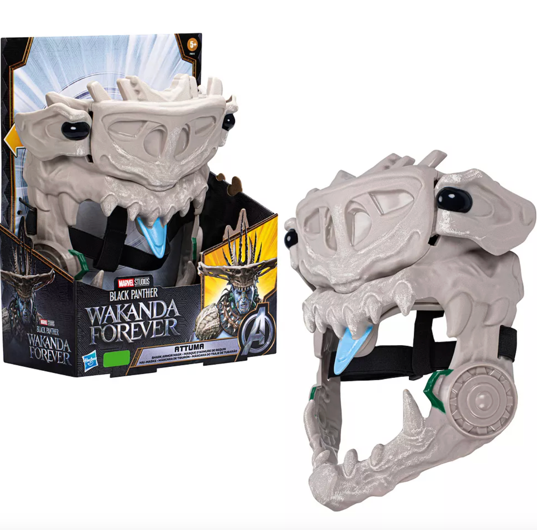 Marvel Studios'  Black Panther: Wakanda Forever Attuma Shark Armor Mask Role Play Toy with Hammerhead Expansion Feature, for Kids Ages 5 and Up