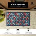 Extra Durable, Superior Absorption, Front Door Mat for Outdoor & Indoor - Welcome Mat for Entryway, Entrance, Patio, Porch - Waterproof, Non-Slip Backing, Coarse Fibers (Hive,18x30)