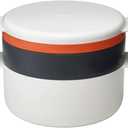 Joseph Joseph M-Cuisine Microwave 4-Piece Stackable Cooking Set, 2 liter cooking pot, steamer, griddle and lid, Orange/Beige