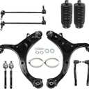labwork 10Pc Front Suspension Kit Front Lower Control Arms Ball Joint Assembly Driver and Passenger Side Tie Rod End Sway Bar Link Kit Replacement for Santa Fe 2007-2012