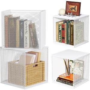 2 Cube Organizer Bookshelves DIY Variable Stackable Cube Storage Organizer for Kid Bedroom,Living Room,Small Bookshelf White