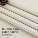 YoungsTex Stone Linen Blackout Curtains 63 Inch Length for Bedroom, Thermal Insulated Black Out Drapes with Grommet Privacy Energy Saving for Living Room, 2 Panels, 52 X 63 Inch