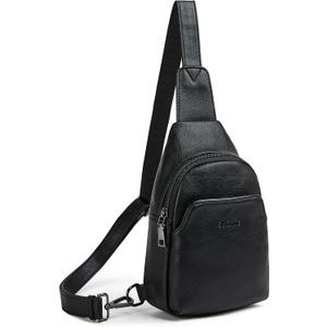 Shrrie Small Sling Bag for Women Fanny Pack Crossbody Bags for Women Trendy,Chest Bag for Women Men for Travel (1-1 Two -Tone Black)