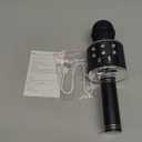 BlueFire 4 in 1 Karaoke Wireless Microphone with LED Lights, Portable Microphone for Kids, Great Gifts Toys for Kids, Girls, Boys and Adults (Black)