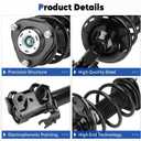 Front Struts Assembly Fit for 2006-2012 Toyota Rav4 3.5L, Shock Absorber & Sway Bars End Links, Replace for 272276 272275 K750043 (4Pcs)