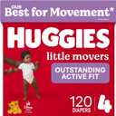 Huggies Little Movers Diapers Size 4, 120 Count