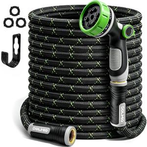 Garden Hose 75FT, Flexible Lightweight Non-Expandable Water Hose with 10 Function Nozzle, Leak-Proof, Burst-Resistant, High-Pressure for Yard, Outdoor