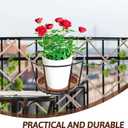 YARNOW Hanging planters for Outdoor Plants Sets of 3 Over Deck Rail Planter Hanging Flower Pot Holder