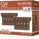 XL Brick Wall Clips, Brick Hooks Brick Hangers for Hanging Outdoors No Drill, Fit 2.55 to 2.7 inch Wall Brick, 10 Pack