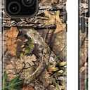 for iPhone 16 Case,Camo Leaf Design (Camo),Dual Layer Soft TPU Hard PC Bumper