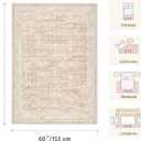 8x10 Area Rugs for Living Room Washable Large Pink Rugs Cute