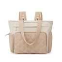 G4Free 3 in 1 Diaper Bag with Insulated Pockets Baby Backpack for Women Men Toddler Diaper Tote with Stroller Buckle Travel Work-Beige Khaki