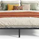 VASAGLE King Metal Bed Frame 14 Inches Tall, 1100 lb Weight Capacity, No Box Spring Needed, with Under-Bed Storage, Easy Setup, Heavy-Duty Platform Bed, Mattress Retainers, Matte Black URMB654BD02S