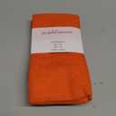 PurpleEssences Set of 6 Cloth Dinner Napkins 100% Cotton 18x18 Inch - Soft Durable Washable - Ideal for Farmhouse Party Christmas Holiday Winter - Perfect Everyday Use Table Linen - Orange