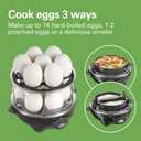 Hamilton Beach 3-in-1 Electric Egg Cooker for Hard Boiled Eggs, Poacher, Omelet Maker & Vegetable Steamer, Holds 14, Black (25508)
