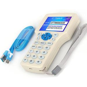 JASAG RFID Reader Writer Duplicator, NFC Reader, 125KHz 13.56MHz RFID Smart Card Copier, Encrypted Card Decoder, with Free Software and USB, for Access Control Home Security, off-white