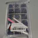 12000Pcs Black AB Purple Color Rhinestones for Bedazzling Kit, 2/3/4/5/6mm Mix Sizes Jelly Bedazzling Resin Gems, Black Gems Bedazzling, Flatback Resin Rhinestones for DIY Face Makeup Crafts Tumblers