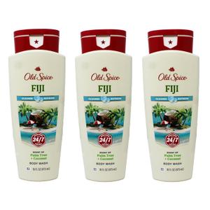 Old Spice Fresher Collection Fiji Scent Men's Body Wash 16 Oz (Pack of 3)