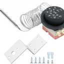 EATAKWARD 32-248'F Adjustable Electric Radiator Cooling Fan Thermostat Switch, 3-Pin Coolant Temperature Probe Controller Kit for Various Car, Truck and RV Models