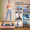 Whole Body Vibration Plate Exercise Machine Power Vibrating Plate for Lymphatic Drainage Weight Loss, Shake Plate Exercise Platform with Touch Screen & Resistance Bands, Equipment for Women Men