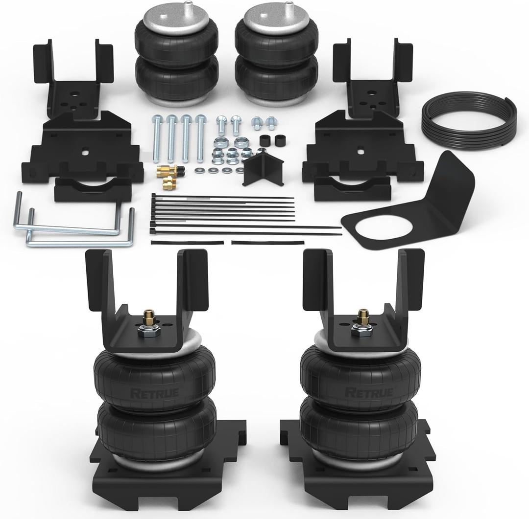 RETRUE Rear Air Bags Suspension Kit for 2007-2018 Chevrolet Chevy Silverado GMC Sierra 1500 Truck Towing, 5000 Lbs of Load Leveling Capacity, Replacement for Firestone 2430 Ride Rite Airbags