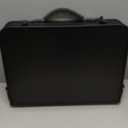 Anbte Folding Camping Table with Storage Net, Pure Black Aluminum 2ft Picnic Table 23.2" x 16" Outdoor Table Adjustable Height Max 27.5", Lightweight, Waterproof, Portable Handle for Travel Cooking