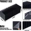 Ctosree Acrylic File Organizer for Desk Vertical 15 Compartments File Sorter Mail Organizer Desktop Countertop Folder Stand Racks for Office Home School Desk(Rectangle,Black)