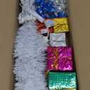 PREXTEX Mini White Christmas Tree with Lights - 23 Inch Small Christmas Tree with Warm White LED Lights, Star Topper, Ornaments, and Gift Boxes - Tabletop Holiday Decor for Indoor and Outdoor Display