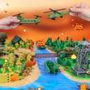 Army Men Military Toys for Boys Age 3-12, 124 Pcs Plastic Army Men Playset - Army Men Action Figures with Toy Soldiers, Boats, Tanks, Helicopters and Battleships - Birthday Gift for Kids