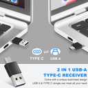 DinoFire USB C Rechargeable Presentation Remote with Red Light,Wireless Preseter PPT Slide Clicker Advancer for MacBook Laptop Computer