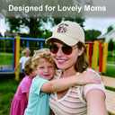 Mom Hat, Suitable for Mom to Wear on Parent-Child Activities, Embroidered Adjustable Cotton Baseball Cap Beige, Adjustable Size: 22-24 inches in circumference, 4.72 inches in height, and 2.75 inches in brim.