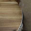 Extra Large Round Ottoman Coffee Table Tray, 22" Big Kitchen Serving Trays for Huge Ottoman Counter Giant Decorative Organizer, Huge Wood Serveware Tray with Built-in Handle for Big Job