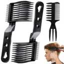 Blend Friend Fade Comb Set Black Professional Barber Combs for Men & Boys, Self Haircutting Tools for Fading & Blending, Salon or Home Use (3PC Balck)