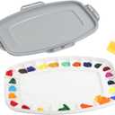 Falling in Art Paint Palette with Lid, Airtight Leak-Proof Watercolor Palette with a Cleaning Sponge, 23 Paint Wells Acrylic Palette, 13 Inches by 9 1/4 Inches