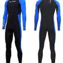 Full Body Dive Wetsuit Sports Skins Rash Guard for Men Women, UV Protection Long Sleeve One Piece Swimwear for Snorkeling Surfing Scuba Diving Swimming Kayaking Sailing Canoeing, Size: M