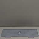 Amerner 20 inch Kitchen Sink Splash Guard, 10 Large Slope & Adaptable Hole Faucet Mat for Kitchen Sink, Silicone Sink Organizer Sponge Holder for Kitchen, Bathroom, RV, Bar, 20 x 5.5, Gray