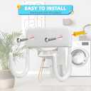 BiJun Ironing Board Hanger Wall Mount, Ironing Board Hanger with 5 Inch Length, Iron Board Holder Wall Mount for Laundry Rooms (White)