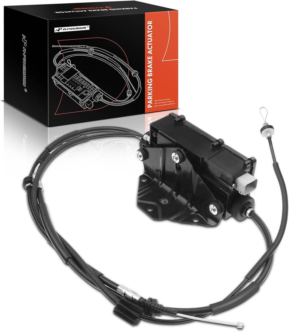 A-Premium Parking Brake Actuator with Cable and Control Unit Compatible with BMW Models - X5 2007-2013, X6 2008-2014