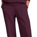 PRETTYGARDEN Women Fall 2 Piece Outfits Sweatsuits Quarter Button Long Sleeve Sweatshirt Wide Leg Pants Tracksuit Lounge Sets (XX-Large, Dark Wine Red)