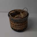 Deco 79 Set of 3 Brown Plastic Boho Storage Basket, 18", 17", 16"