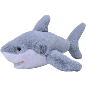 Wild Republic EcoKins Great White Shark Stuffed Animal 12 inch, Eco Friendly Gifts for Kids, Plush Toy, Handcrafted Using 16 Recycled Plastic Water Bottles (Great White Shark)