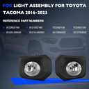 Fog Lights - Front Fog Lamps Assembly Compatible with Toyota Tacoma SR SR5 Pickup Truck 2016-2023 - Fog Lamp Kit Replacement for 8122002160, 8121002160, TO2592129, and TO2593129