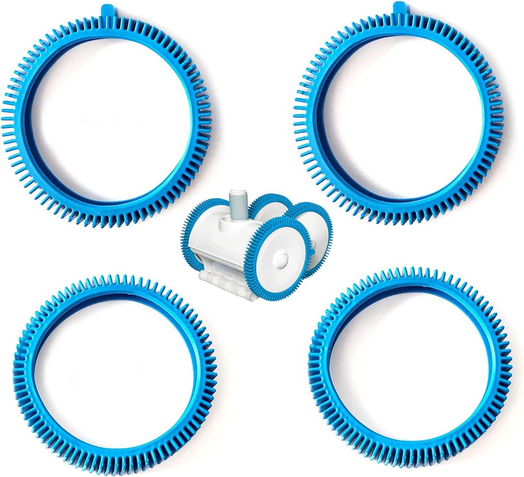 AR-PRO Pool Cleaner Front Tire and Rear Tire Combo Kit, Compatible with Poolvergnuegen Super Hump 896584000-143 and 896584000-082 (2-Pack Front & 2-Pack Rear)