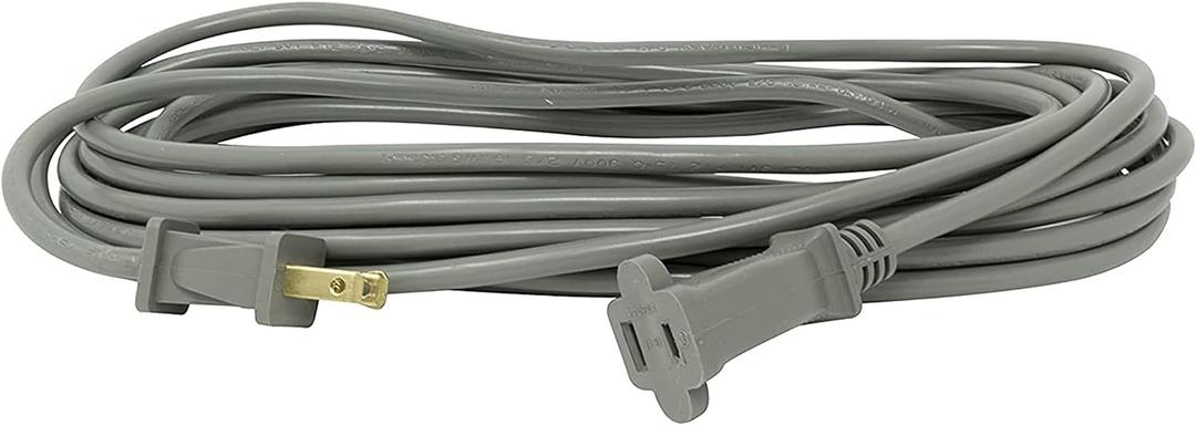 Woods Light Duty Extension Cord, 20Ft, 16 Gauge, Small Appliance Cord, SVT, Gray, 990547