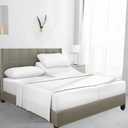 Split California King Sheets Set - 100% Egyptian Cotton, 600 Thread Count - 5 PCs, Split Cal King Sheets Sets for Adjustable Beds - Luxury Soft Hotel-Quality Sheets with Sateen Weave - White