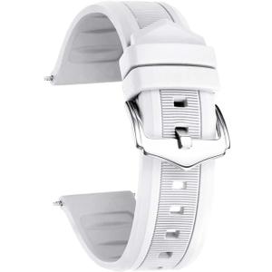 BINLUN Silicone Watch Bands 12mm-28mm Sizes Sport Replacement Rubber Watch Straps for Men Women 7 Color (White/Red/Black/Blue/Orange/Grey/Green)