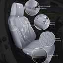 Rav4 Seat Covers Custom Fit for Toyota Rav4 Full Set Faux Leather Car Seat Covers Waterproof Full Coverage (Grey, 2013-2018 LE/XLE/Premium/Limited)